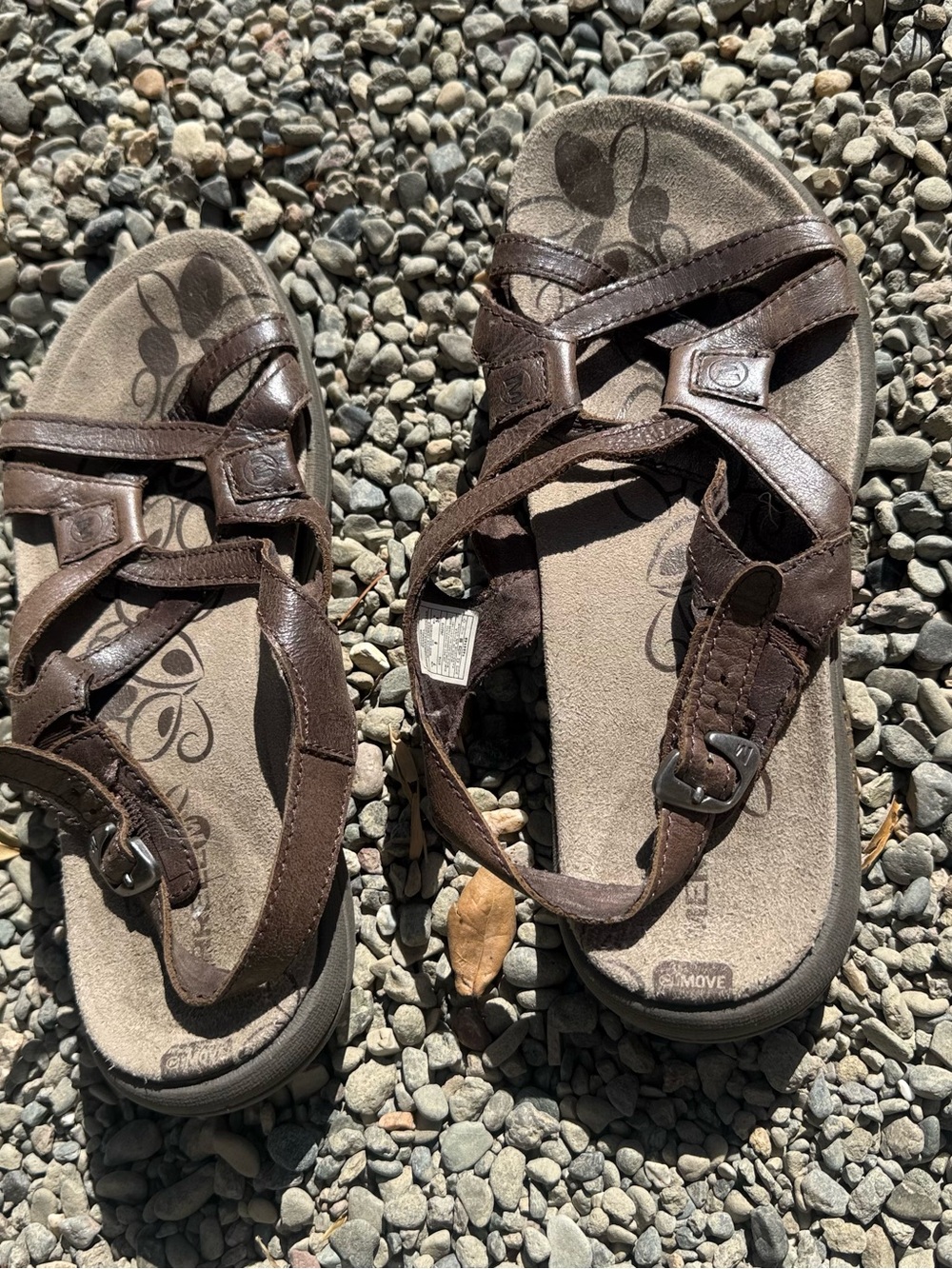 Merrell Brown Strappy Women's Leather Sandals